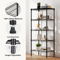 JHK 3-5 Tier Metal Wire Storage Shelves Adjustable Storage Racks Heavy Duty Standing Shelf Organizer for Living Room and Kitchen