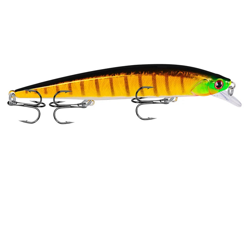 14cm 18.5g 3D Bionic Minnow Fishing Lure Hard Bait with 3 | SAMAG