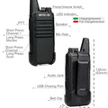 Retevis RT622 Mini Walkie Talkie 2pcs PMR446 Portable Two-way Radio PTT Walkie talkies Communication Radio for Restaurant Hotel