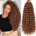 BEWILL GoGo Curl Crochet Hair 14 18 Inches Water Wave Beach Curl Crochet Hair Ombre Synthetic Bohemian Braids Hair Extensions 1B