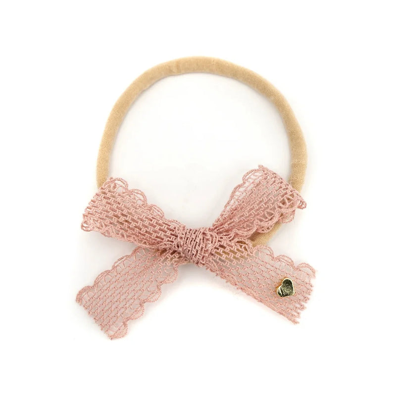 New Fashion Mesh lace edge Hair Accessories Lace Edge Hair Hoops Baby Bow Hair Accessories Hair Straps Girl Decoration