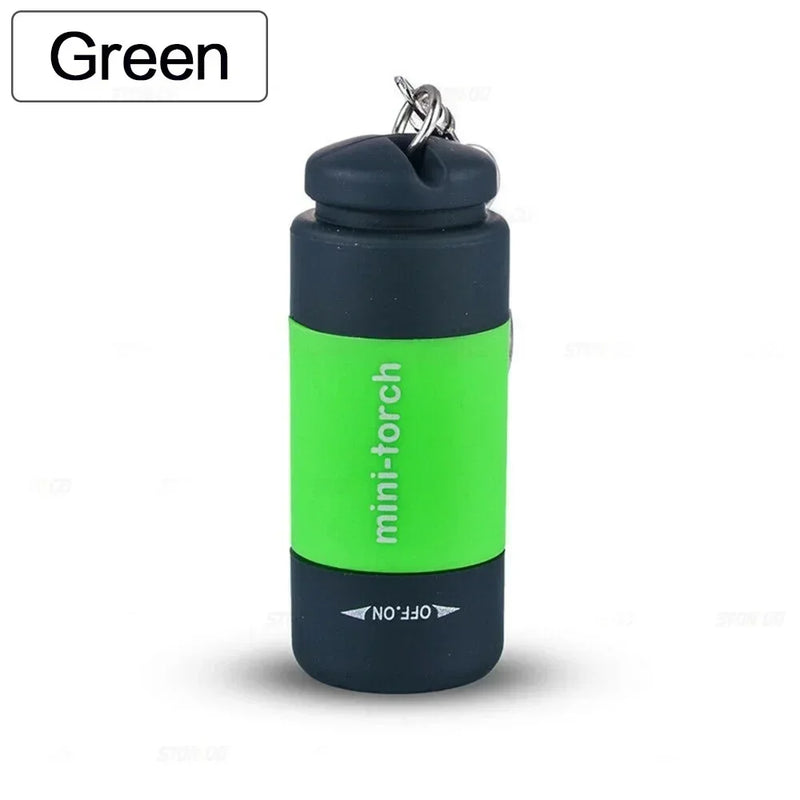 Pocket Keychain Flashlight Waterproof Outdoor Hiking Camping Mini FlashlightUSB Rechargeable LED Multifunctional Strong Light