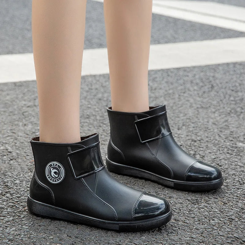 Botas 2024 Outdoor Man Boots Fashion Mens Rain Boots Four Seasons New Non-slip Comfortable Wear-resistant Men's Waterproof Shoes