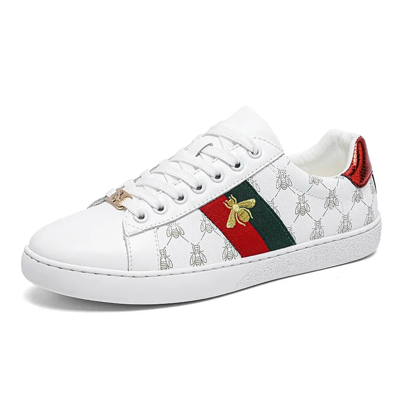 Brand Fashion Embroidered Bee Shoes Man Quality Genuine | SAMAG