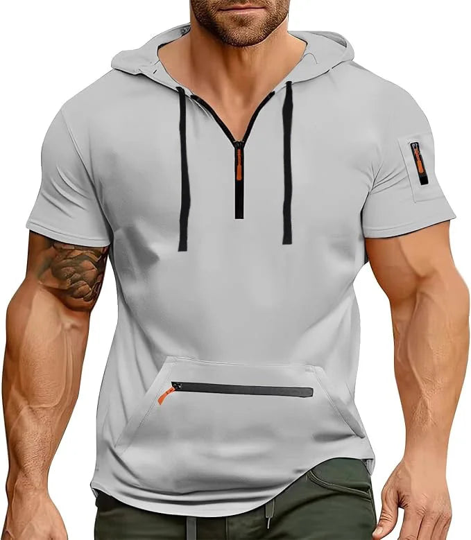 Men Hooded Sleeveless Shirt Casual Gym Tank Top Male Breathable Bodybuilding Vest Basketball Shirt Fashion Singlet Man Clothes