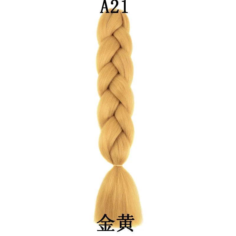 100g 24inch Jumbo Braiding Hair Synthetic Braiding Hair Braid in Hair Extensions Braids Hair for Twist for Daily Cosplay