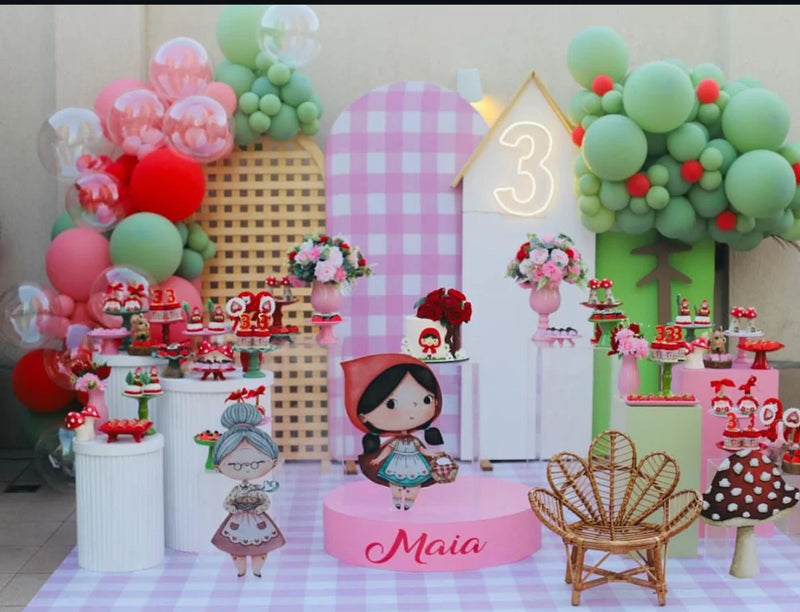 Cutouts Foam Board Kt Board Little Red Riding Hood Backdrop Photo Props Background Baby Shower Prop Birthday Party Decor
