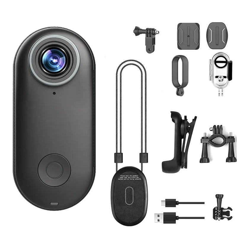 ANSVICAM 4K Mini HD WiFi Action Camera Waterproof Magnetic Clip Click Chest Body Motorcycle POV Wearable Thumb Video Vlog Camera