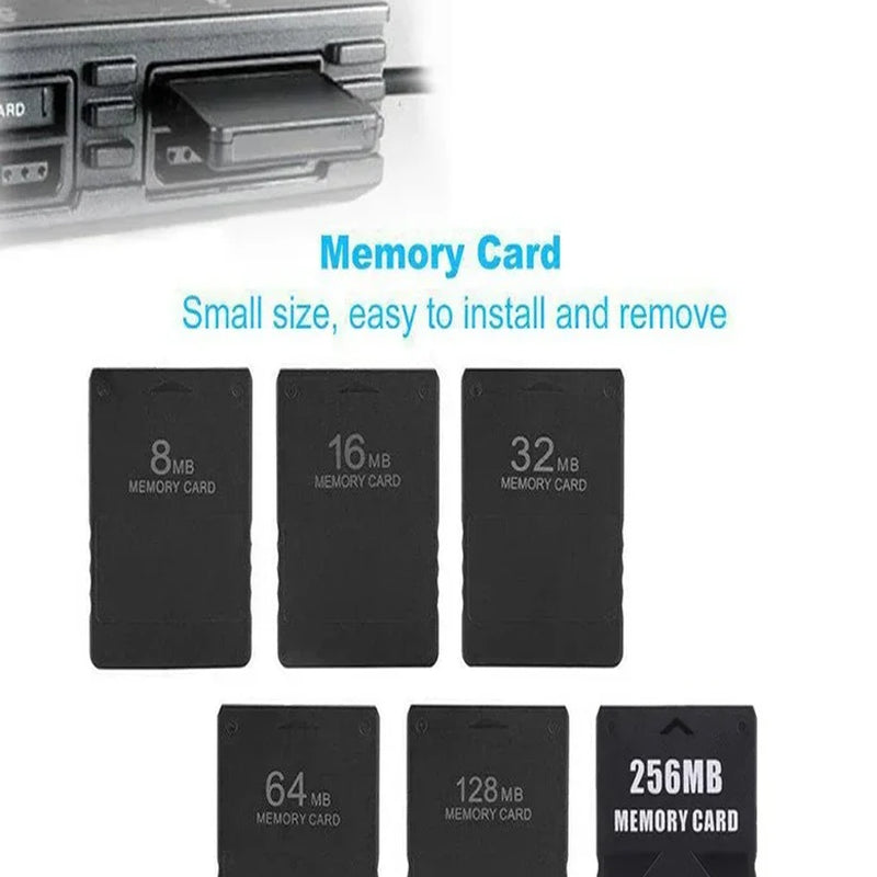 Memory Card 8M/16M/32M/64M/128M/256M for PS 2 Extended Card Save Game Data Stick Module for PS2 Console Store the Game Progress