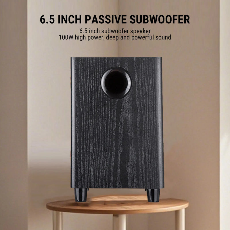 Home Theater Subwoofer 100W Home Subwoofer 6.5 Inch Independent Passive Subwoofer Speaker Plug and Play for Home Theater Party