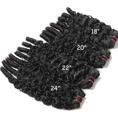 Burmese Curly Hair Bundles Pixie Curly Bundles 100% Raw Human Hair Ocean Spiral Curly Double Drawn Vietnamese Hair Weave Deep Wave