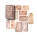 Yoofun 30pcs/box Vintage Label Stickers Retro Diary Scrapbooking Collage Junk Journal Stickers Office School Stationery Label