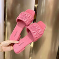Summer Open Toe Fashion Solid Color Square Toe Lightweight New Slippers Square Heel Casual Comfortable Elegant Women's Shoes