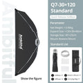 AMBITFUL 30x120cm 55cm 65cm 90cm One Touch Open Octagon/Rectangle Softbox Bowens Mount for Outdoor Studio Photography Side Wing