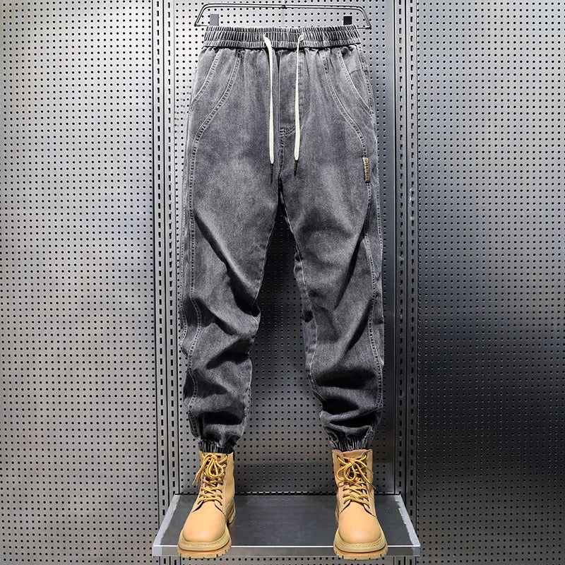 Men Harem Jeans Loose Hip Hop Trousers Washed Denim Man | SAMAG