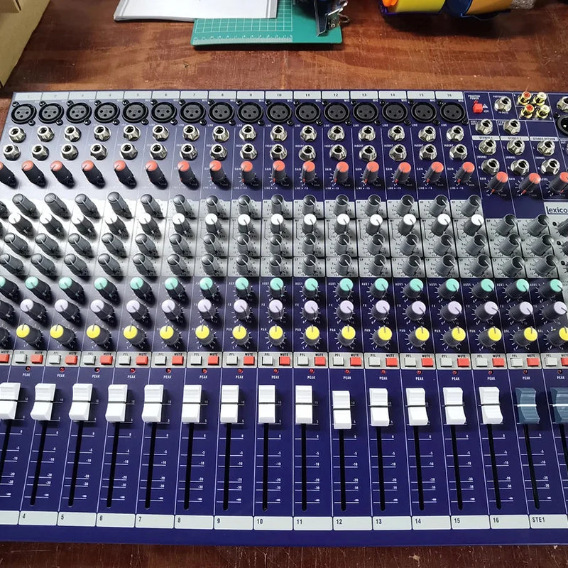 GAX-EFX16 Professional Audio mixer Console 16 channels with MP3 Player +48V Phantom Power USB BT Reverb for stage
