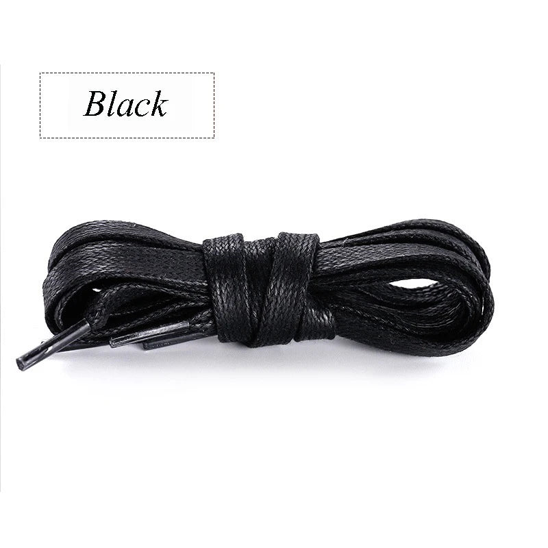 Autumn Winter Waxed Cotton Shoelaces 0.8CM Width Flat Waterproof Laces Unisex Boots Casual Sneakers Shoelace Leather Laces Shoes