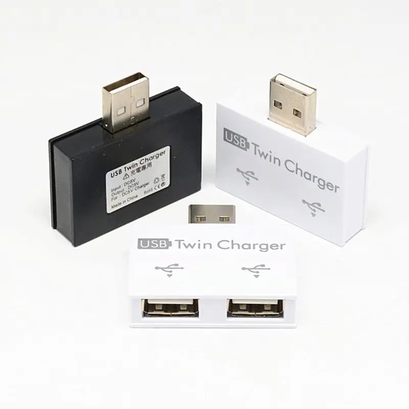 USB Hub 2 Port USB 2.0 Twin Charger Dual 2 Port USB Splitter Splitter Adapter Laptop Notebook For PC Computer Accessory
