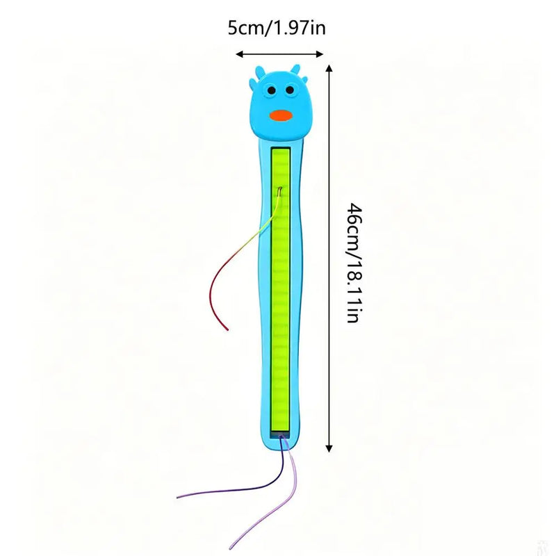 Automatic Flying Rope Cat Toy Smart Touch Activated Teaser Toy USB Rechargeable Auto Swing Rope with Suction Cup Pet Play Toy