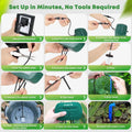 Solar Automatic Watering Kit for Garden, Drip Irrigation Watering System with 15 m Watering Hose, Balconies, Flower Pots, Plants