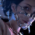 Exaggerate Cyberpunk Luxury Women Mask Fashion Metal Chain Nose Face Ornament Trendy Jewelry Masquerade Accessories Gifts