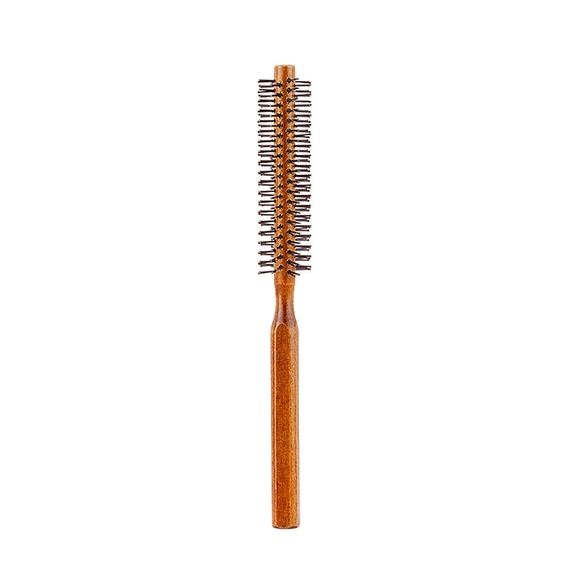 1Pcs Wood Handle Round Rolling Brush Straight Twill Hair Comb Boar Bristle Round Barrel Hair Curling Brush Hairdressing Tool