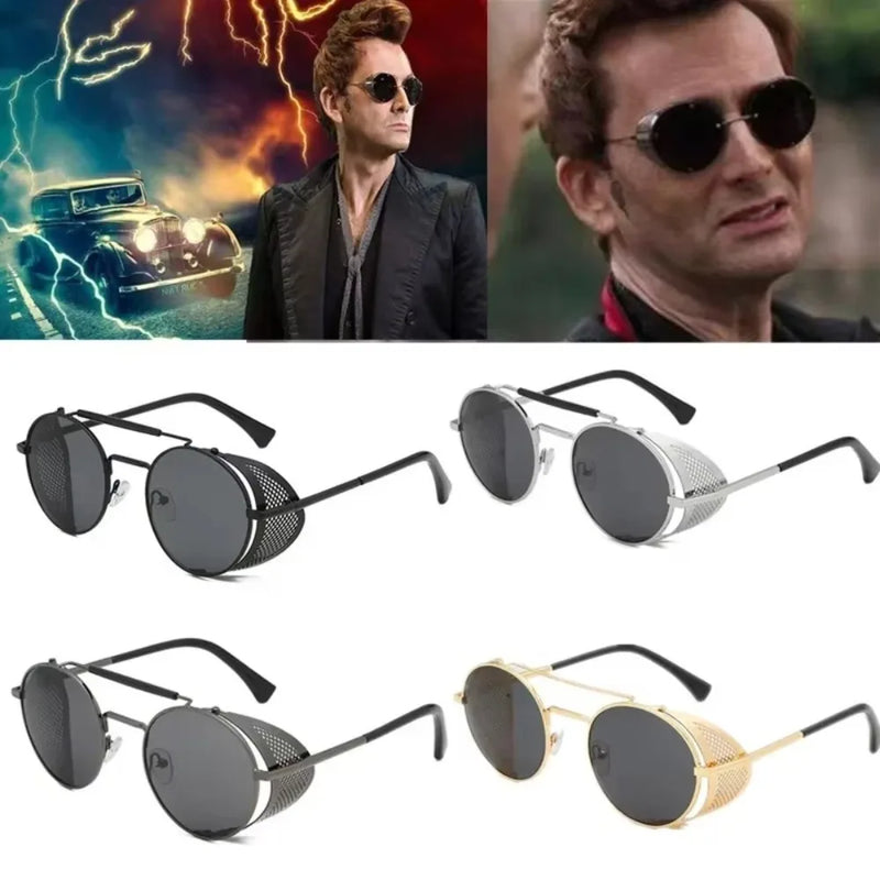 Anime Nanami Kento Cosplay Glasses Good Omens Unisex David Tennant Eyewear Gothic Punk Sunglasses Props