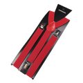 Unisex Elastic Leather Suspenders Braces Men Women Gift Black Blue Red Adjustable Straps for Wedding Suit Skirt Accessories