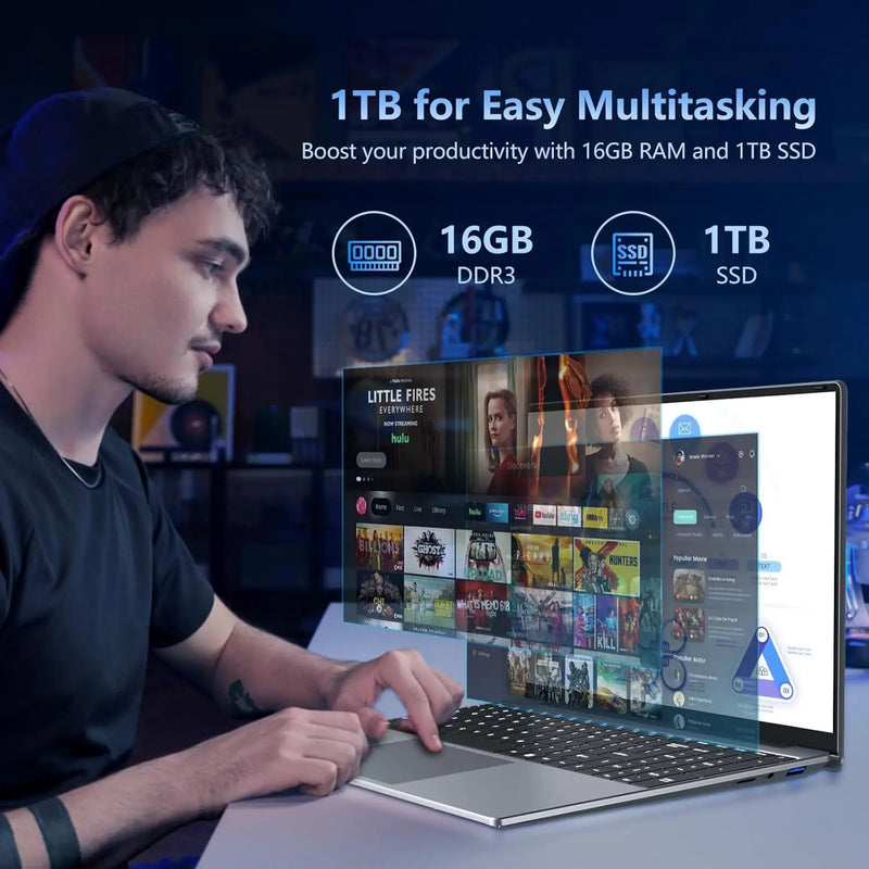 15.6" Gaming Laptop Computer Intel Core i9 10980HK/9900U Windows 11 PC Gamer 16GB RAM Fingerprint Unlock Notebook PC Backlight