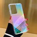 Luxury Laser Gradient Case For Samsung Galaxy S20 S21 S22 S23 S24 Note 10 20 Ultra A32 A33 A52 A53 Back Cover Women Girls Aesthe