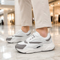 Men Chunky Platform Sneakers Breathable Mesh Patchwork Casual Shoes Thick Cushion Non Slip Walking Shoes Lace Up Fashion Streetw