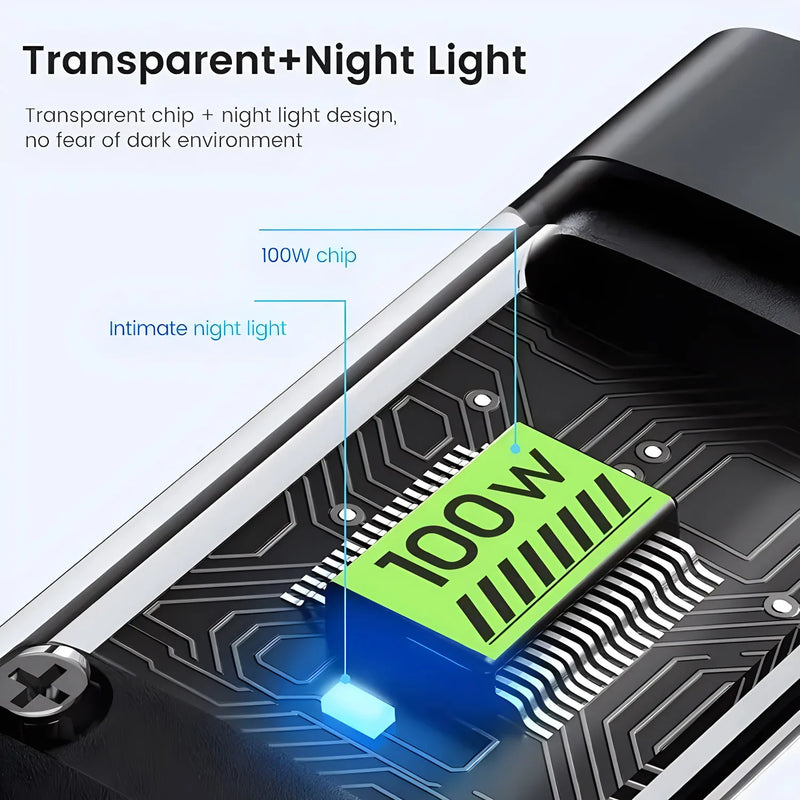 3 in 1 100W USB A Cable Fast Charging Micro USB Data Cord Phone Charger Quick Charge Cable For iPhone Samsung Xiaomi Huawei