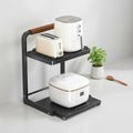 Rice Cooker Air Fryer Rack 2 - Tier Pull - out Kitchen Shelf Non - Slip Feet Adjustable Appliance Storage - View 5 | SAMAG
