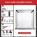 45/65cm Studio LED Light Box with Background Ring Light Board Studio Softbox Folding Photography Box and Bag For Studio Shooting