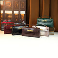 French Crocodile Trendy Solid Color Handbag Women's Classic Versatile Boston Bag