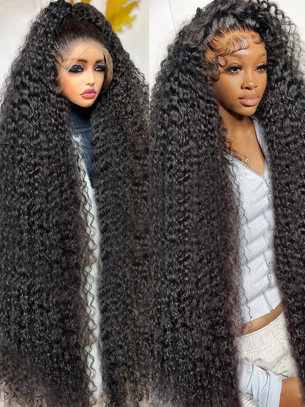 300 Density 13x6 Hd Deep Wave Frontal Wig 30 34inch Glueless Wigs 100% Human Hair Water Wave Curly Lace Front Wig For Women