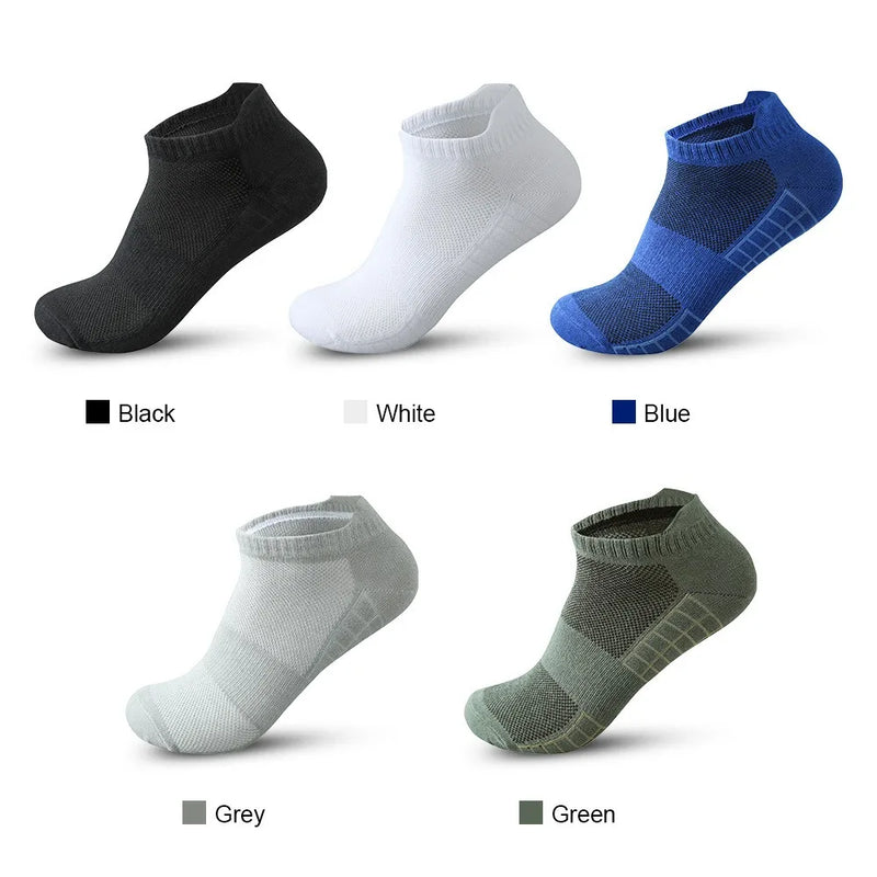5 Pairs Ankle Running Socks Men Mesh Breathable Short | SAMAG