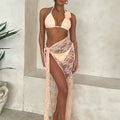 2026 Glamorous Multicolor Swimwear with Unique Pattern High-Cut Legs Perfect for Beach Wear Pool Parties Summer Getaway Vacation