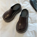 2026 New Retro Mules Platform Chunky Sole Height Increasing Slip-On Comfortable Non-Slip Daily Commute Office Street Style
