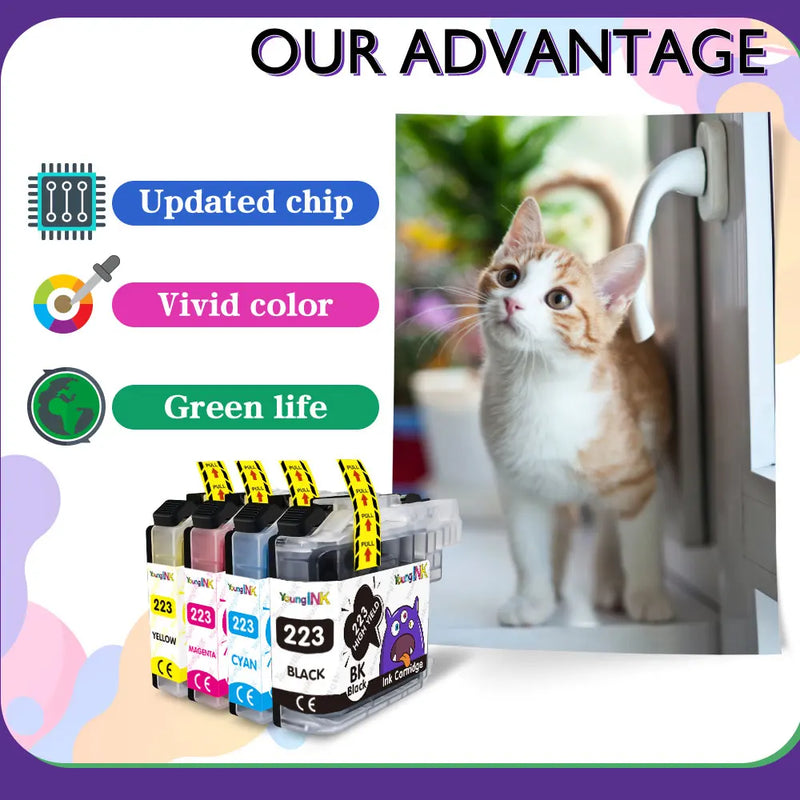 223XL For Brother Ink Cartridge LC223 223 XL Compatible DCP-J562DW J4120DW MFC-J480DW J680DW J880DW J4620DW J5720DW Printer