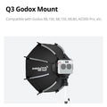 New AMBITFUL Q3 Softbox Light Box With Optional Grid,Mini Bowens Mount,GODOX Mount,Flashlight Bracket For GODOX YONGNUO NANLITE