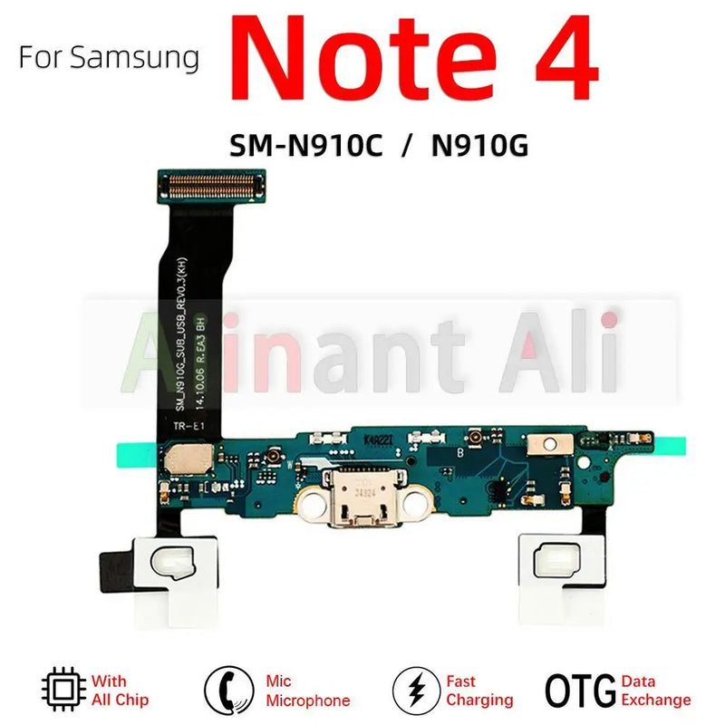 AiinAnt Mic Charger USB Dock Fast Charging Port Flex Cable For Samsung Galaxy Note 5 8 9 N950F N950N N950U N960F N960N N960U