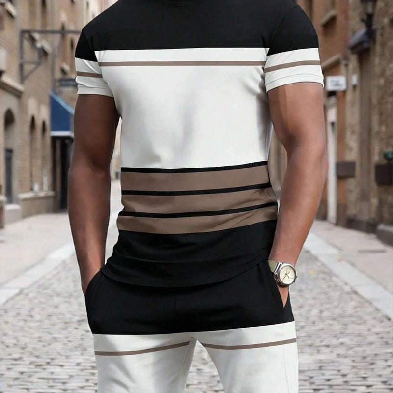 Summer Men's Letter Print Short-Sleeve T-Shirt Stylish | SAMAG
