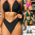 Nylon Solid Bikini Swimwear Sexy Fashion Modelling Design | SAMAG