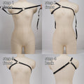 Punk Chest Women, Fashion Pu Leather Harness Belt, One Shoulder Suspenders Straps Rave Outfit.