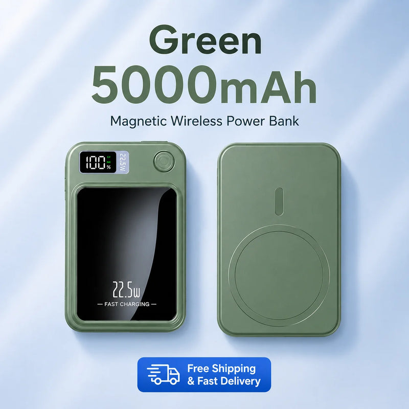 Magnetic Wireless Power Bank 5000mAh 10000mAh 22.5W Fast Charging Portable Charger 15W Wireless External Battery for iPhone