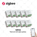 Zigbee 3.0 Mini Smart Switch 16A 2 Way Control Relay Breaker Home Automation DIY Module Light Switches Need Gateway Support Z2M