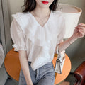 Vintage Summer Chiffon Blouses Women Elegant Korean - View 2 | SAMAG