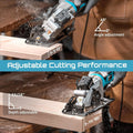 SEESII Mini Circular Saw 4.8A 4000RPM Corded Compact 4 - 1/2" with Laser 45° Bevel Cut and Dust extraction - View 4 | SAMAG