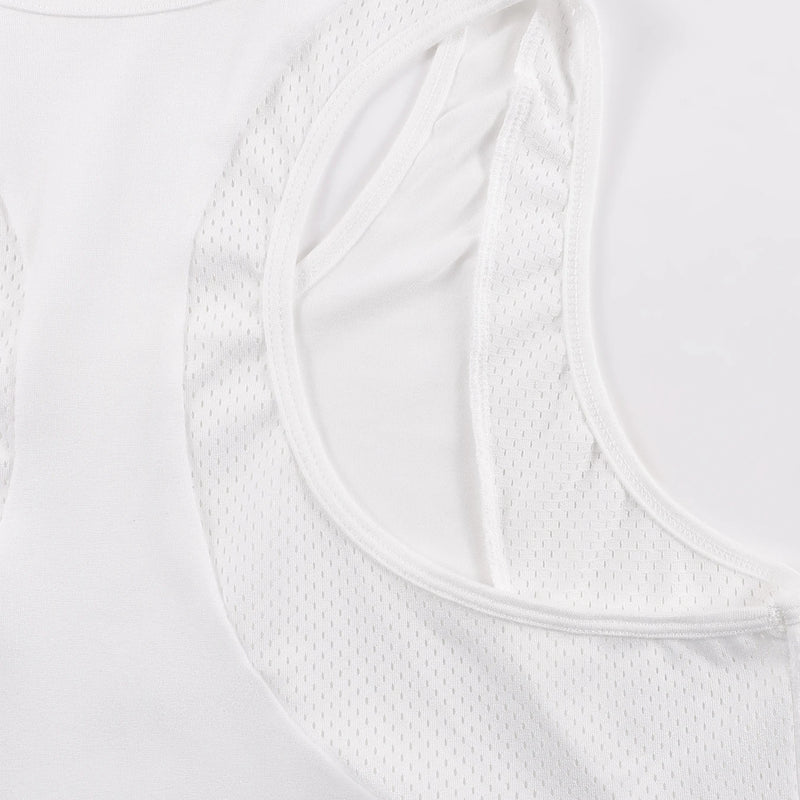2PCS Solid Color Running Sport Vest Summer Breathable Singlet Mesh Fitness Sleeveless Clothes Loose GYM Fashion Womens Tank Tops